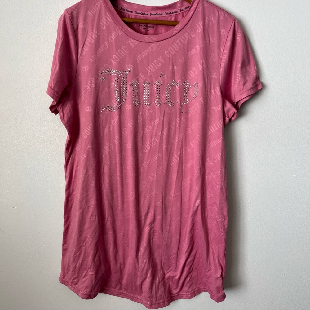 Juicy Couture Sleepwear Rhinestone Logo Color Rose JC Emboss Women’s L Nightgown